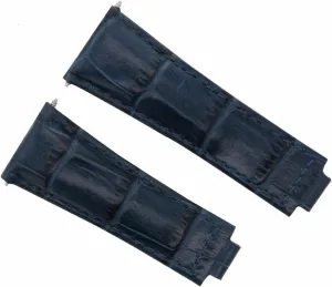 Ewatchparts Leather Watch Band Strap Compatible With Rolex Daytona 16518 16519 16520 16523 116520 116523 Blue
