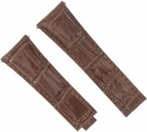 Ewatchparts Leather Watch Band Strap Compatible With Rolex Daytona 16518 16519 16520 16528 Light Brown Short