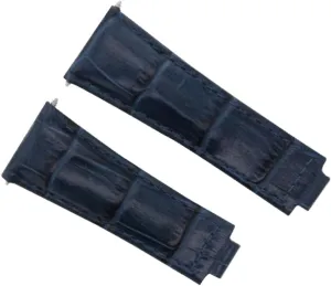 Ewatchparts LEATHER WATCH BAND STRAP COMPATIBLE WITH ROLEX DAYTONA 16518 16520 116518 116519 BLUE LONG