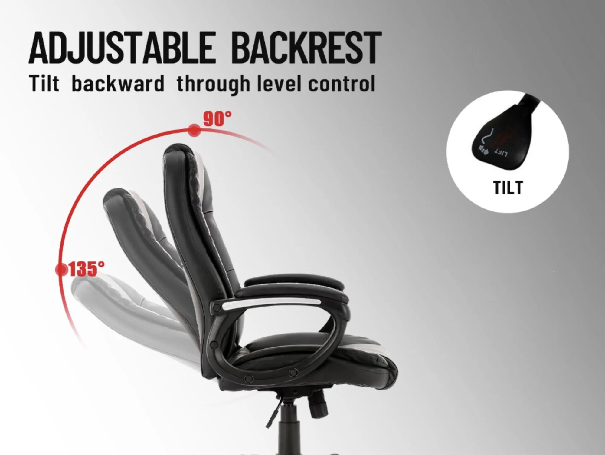 Executive PU Faux Leather Office Chair
