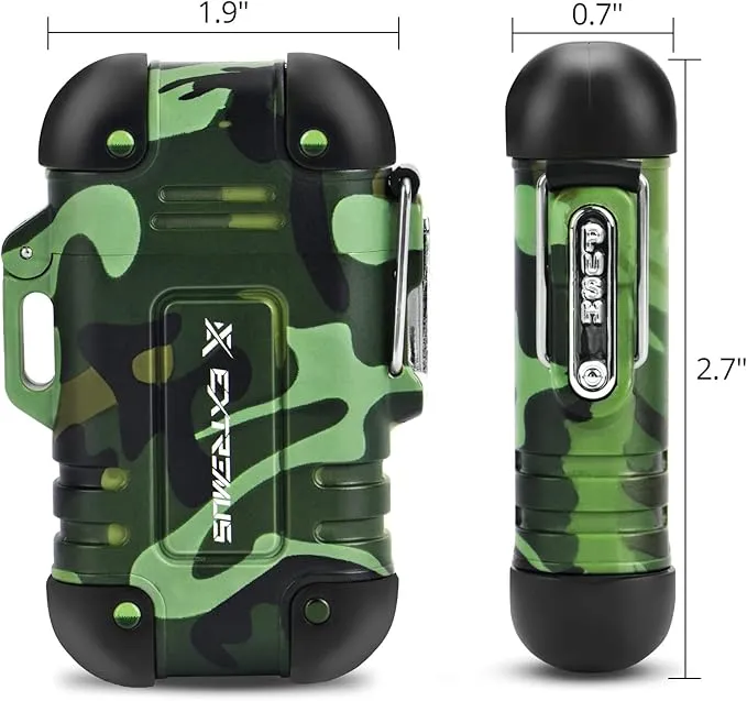 Extremus Blaze 360 Lighters, Rechargeable Electric Lighters, Dual Arc Lighter, Plasma Lighters, Waterproof & Windproof Lighter, USB Flameless Lighter for Camping, Hiking, Outdoor Adventures