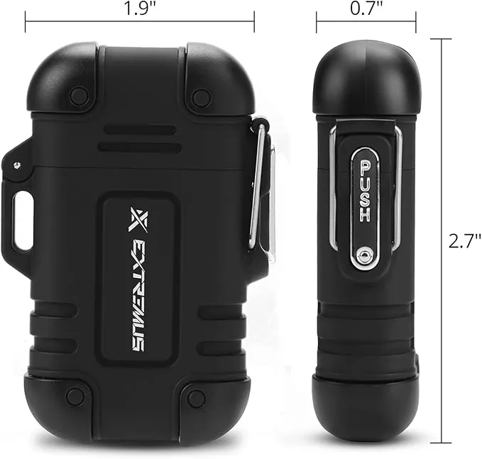 Extremus Blaze 360 USB Rechargeable Electric Arc Plasma Lighters - Waterproof & Windproof for Camping, Hiking, Outdoor Adventures