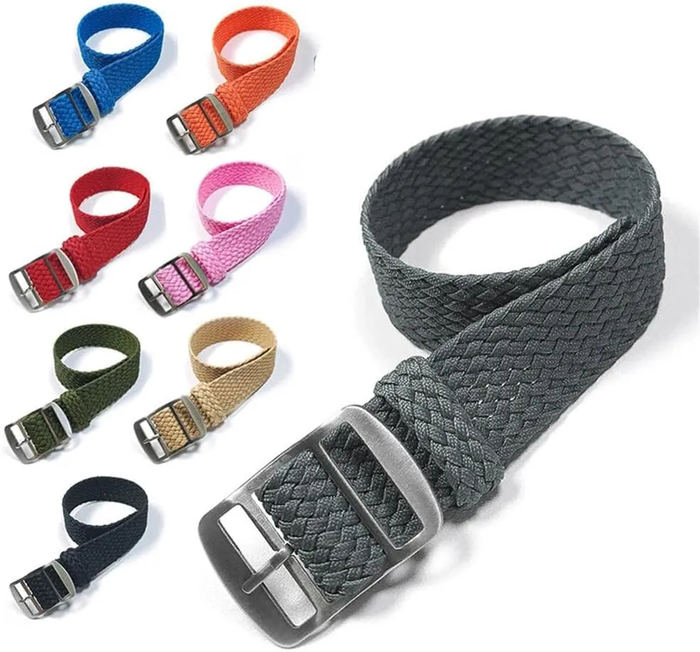 Fabric Woven Bracelet for Perlon Watch Band Replacement Wristband 14mm 16mm 18mm 20mm 22mm Nylon Strap Watchband