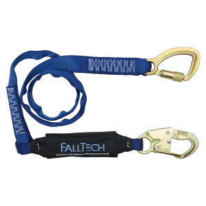 FallTech 8241 6' WrapTech® Energy Absorbing Lanyard, Single-leg with Steel 5k Tie-back Carabiner (each)
