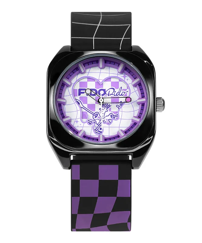 Fashion Purple Silicone Rubber Waterproof Silicone Rubber Watch
