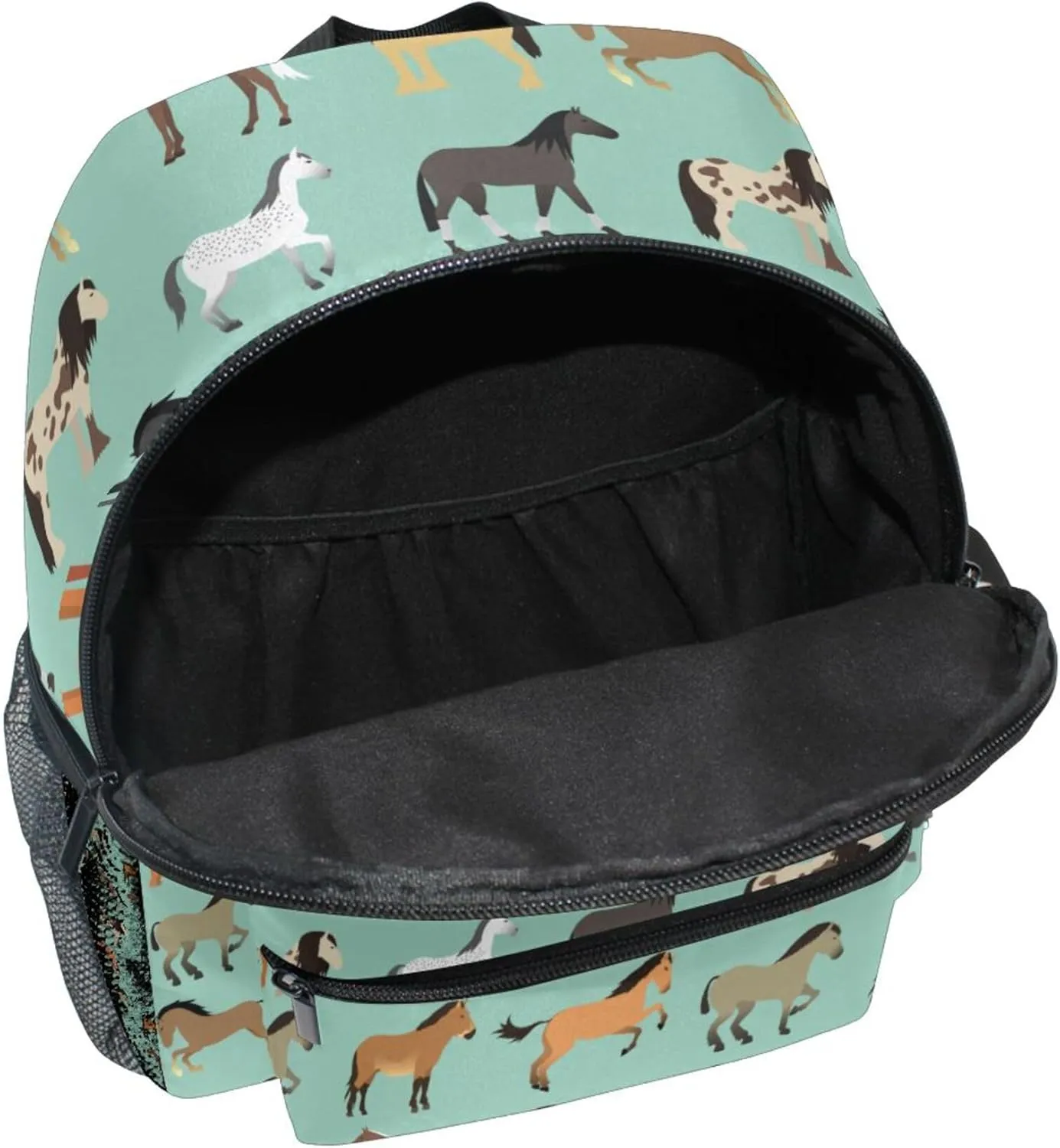 Fisyme Cute Horse Toddler Backpack School Bag Kids Daypack for Kindergarten Preschool Nursery Girls Boys, M