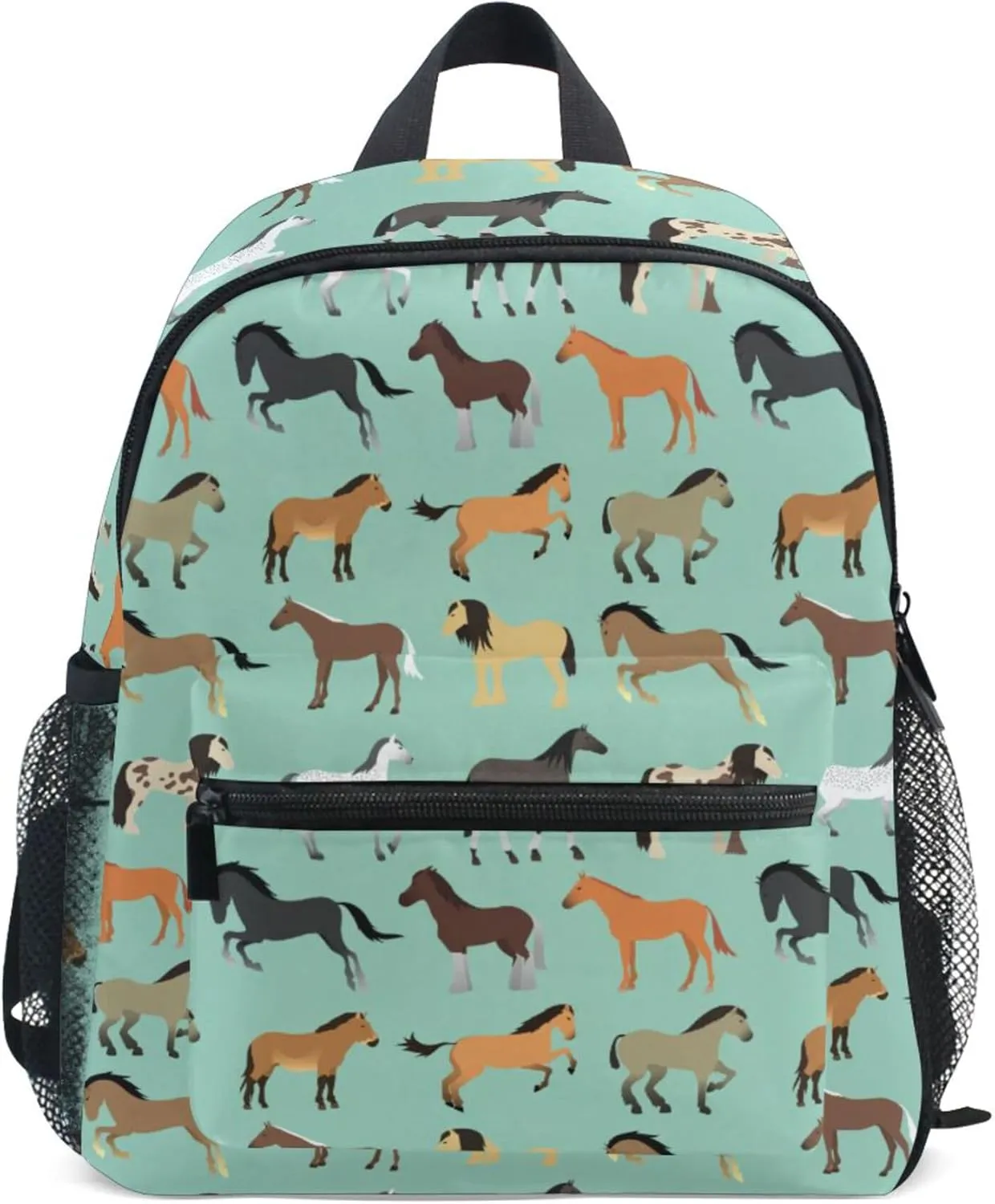 Fisyme Cute Horse Toddler Backpack School Bag Kids Daypack for Kindergarten Preschool Nursery Girls Boys, M