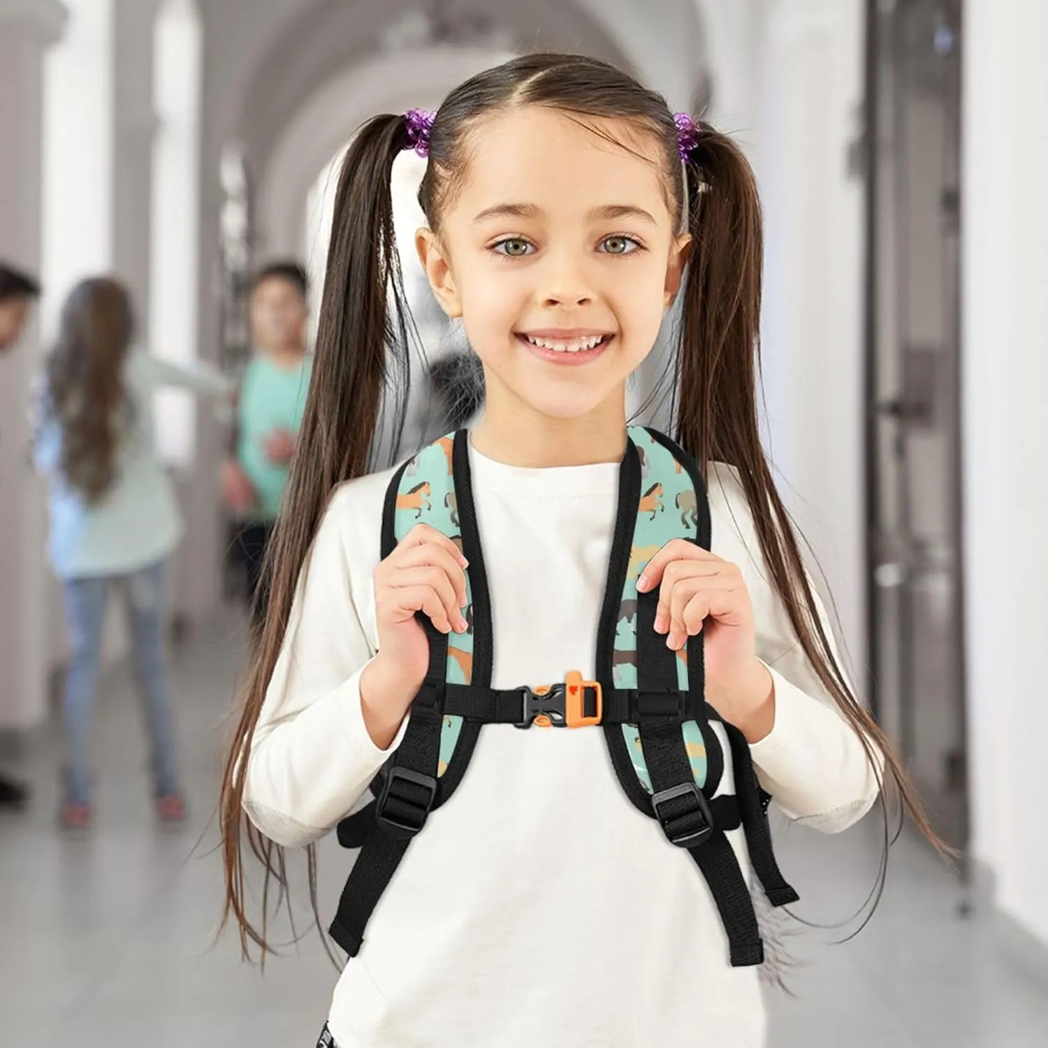 Fisyme Cute Horse Toddler Backpack School Bag Kids Daypack for Kindergarten Preschool Nursery Girls Boys, M