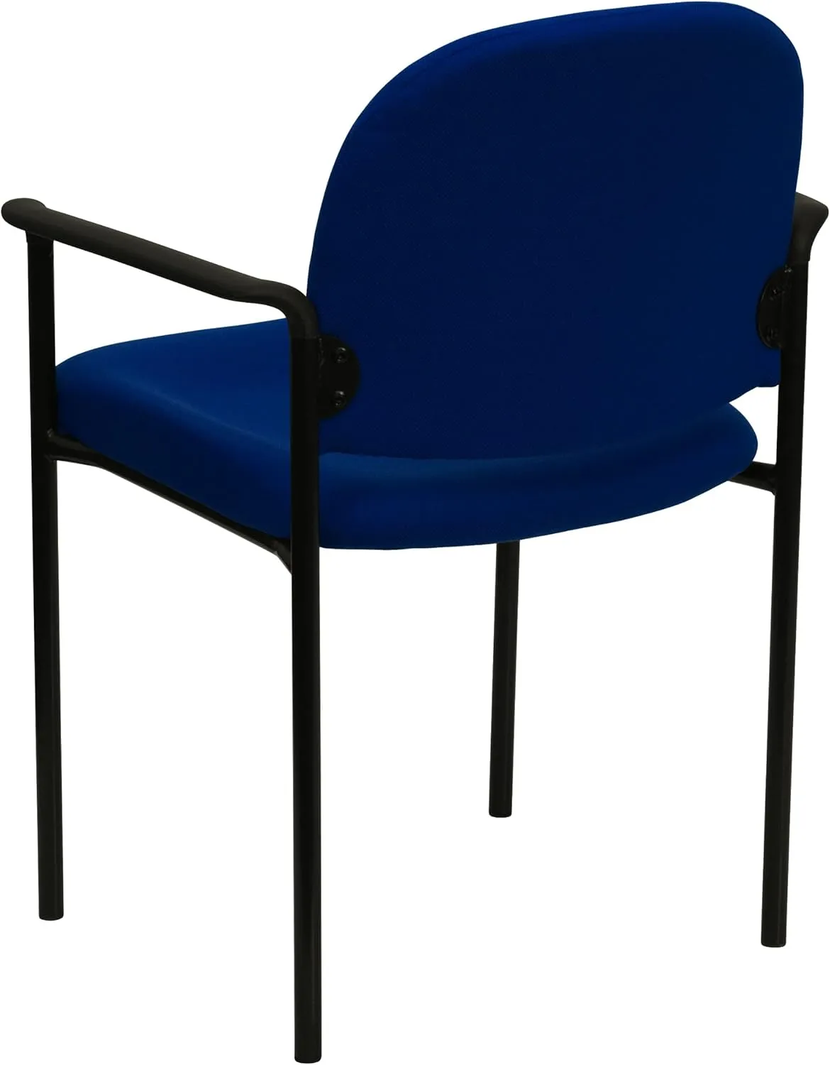 Flash Furniture Tiffany Comfort Navy Fabric Stackable Steel Side Reception Chair with Arms