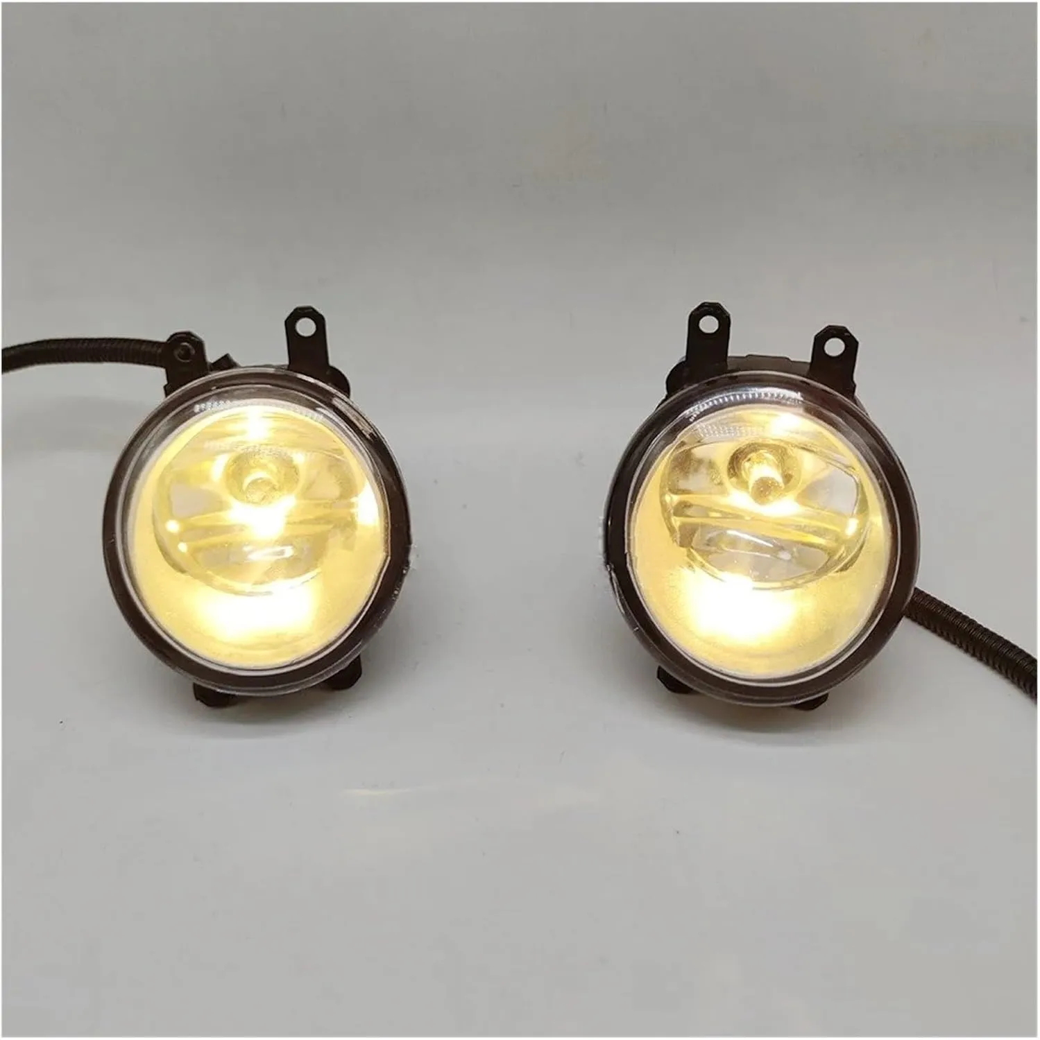 Fog Lights Car LED Front Bumper Fog Lights Fog Lamp Harness Wiring Cover Grille Halogen Angel Eyes DRL For Toyota For Auris 2014 2015 Fog Light Lamp Assembly(Fog Halogen set)