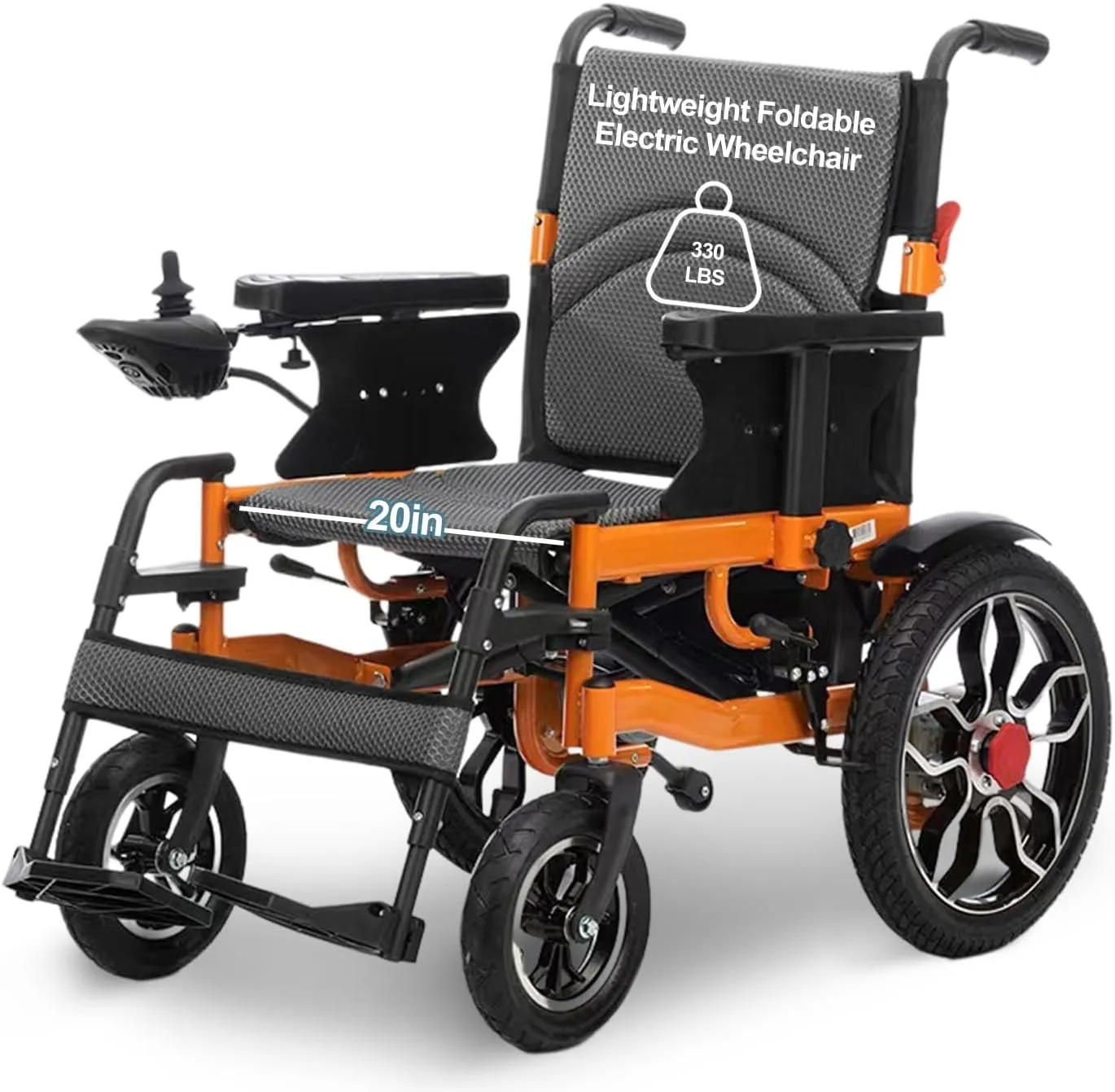Foldable Electric Wheelchairs For Adults,Lightweight Intelligent Power Wheelchair with 20in Wider Seat, 2*250W Motor Durable All Terrain Motorized Wheelchair,Compact Portable Wheelchairs for Seniors