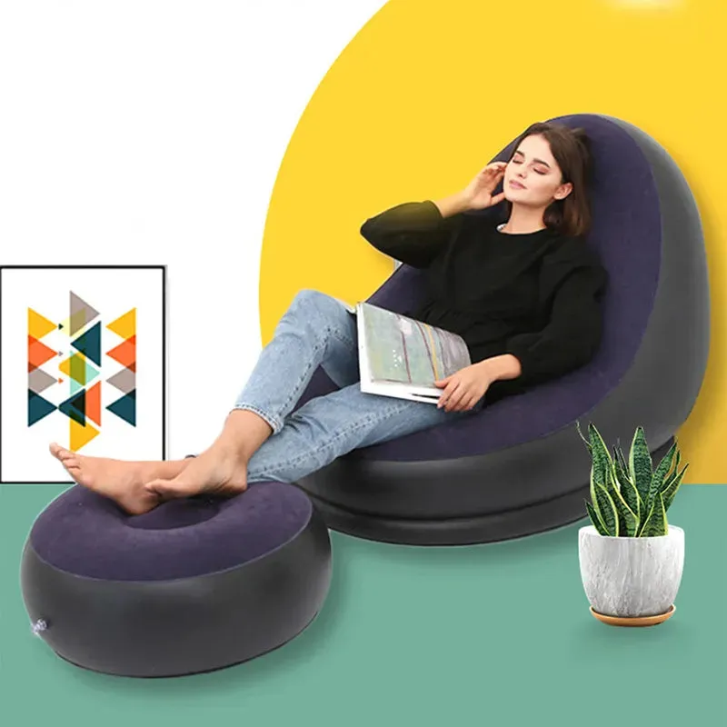 Foldable Inflatable Lazy Sofa Portable Comfort for Living Spaces