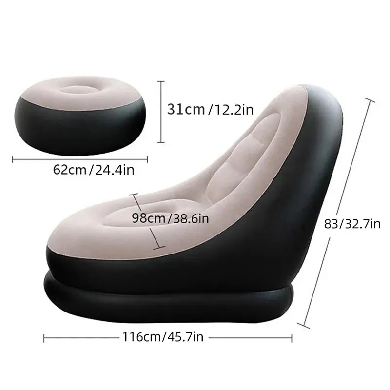Foldable Inflatable Lazy Sofa Portable Comfort for Living Spaces