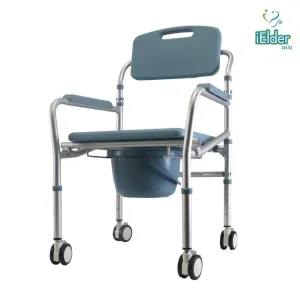 Foldable Mobile Commode Shower Chair | JH