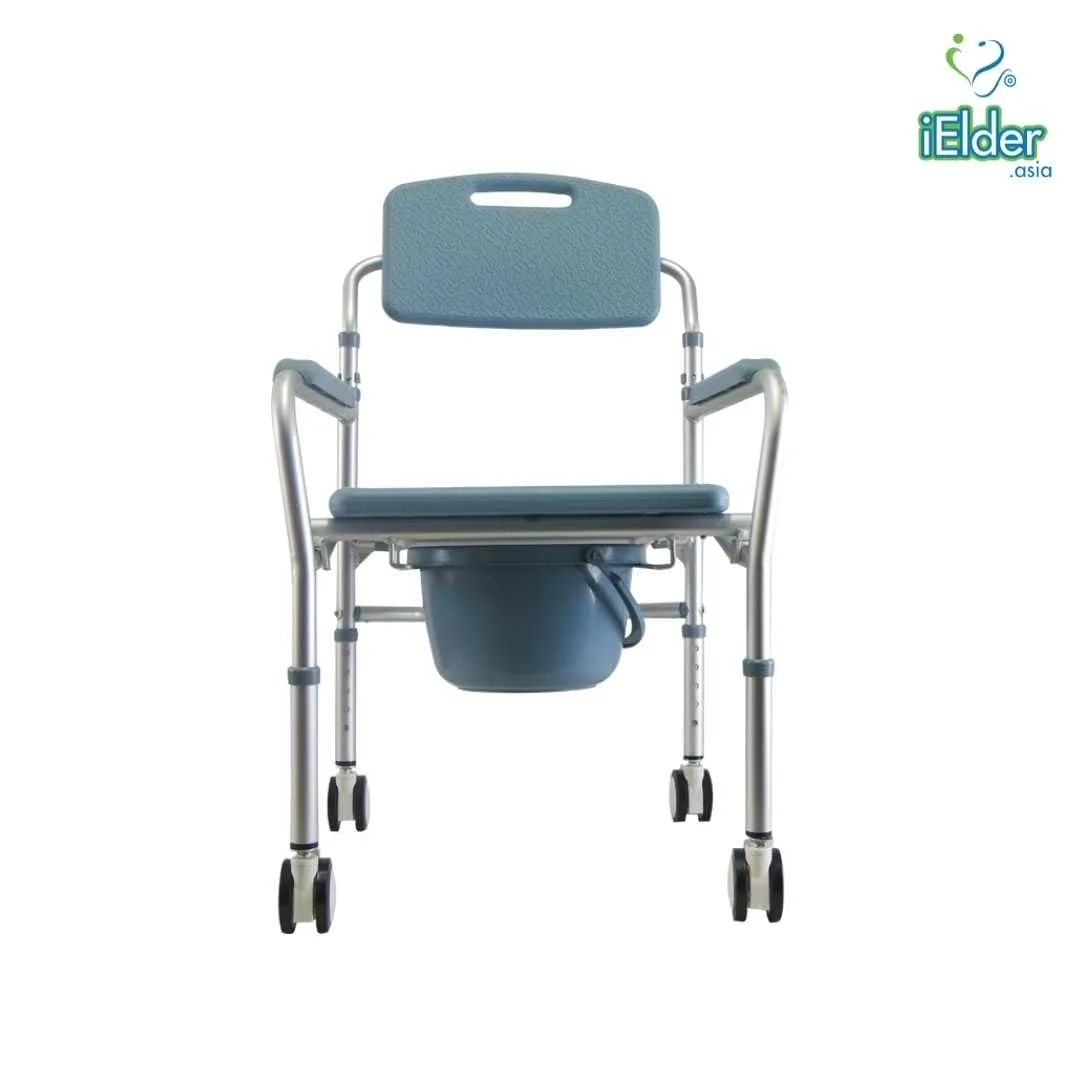 Foldable Mobile Commode Shower Chair | JH