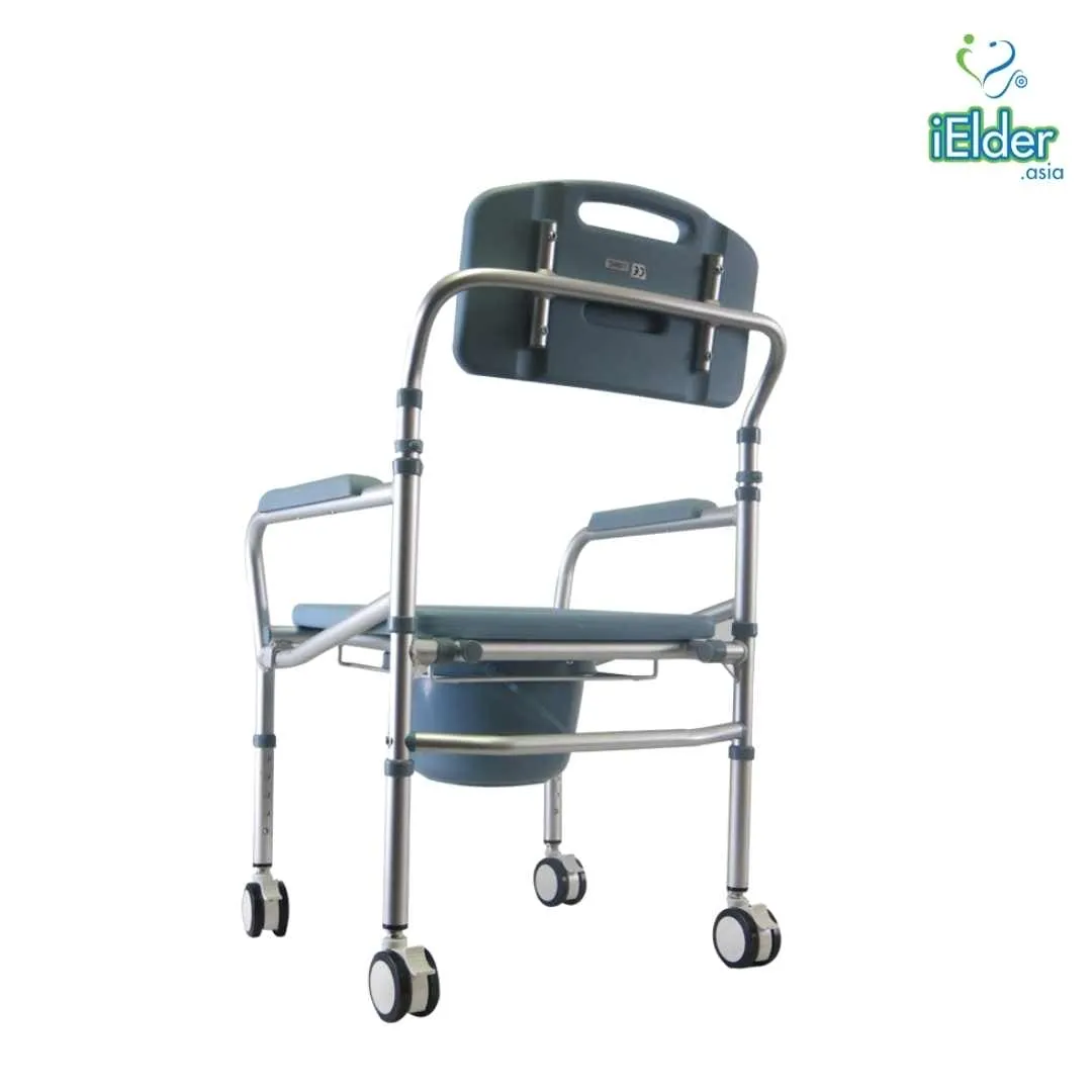 Foldable Mobile Commode Shower Chair | JH