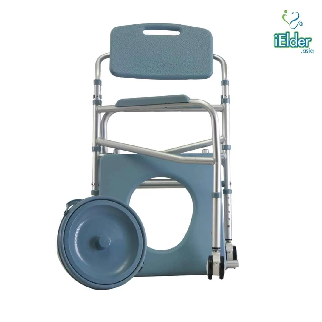 Foldable Mobile Commode Shower Chair | JH
