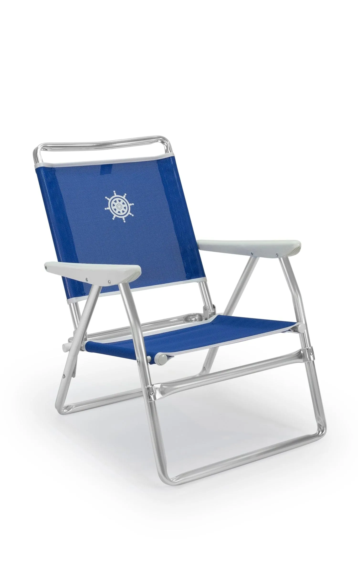 Folding Aluminum Beach Chair Plastic Armrests Textilene Fabric -PA600