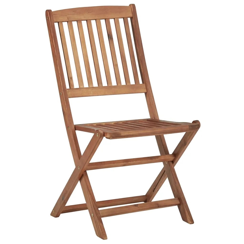 Folding Garden Chairs 6 pcs Solid Acacia Wood