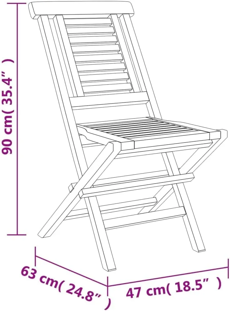 Folding Patio Chairs 6 pcs Solid Teak Wood Outdoor Furniture Folding Garden Comfortable Backrest Lounge Outdoor Furniture Patio Dining Chairs