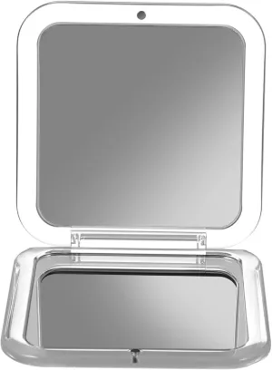 Folding Vanity Mirror Small Square 15x Magnification Makeup Mirror Perfect for Travel