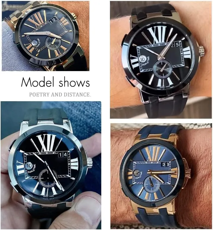 For Athens Ulysse Nardin Blue Black Sport Waterproof Watchbands Folding Buckle Watch Accessories 26mm Silicone Rubber Watch Strap