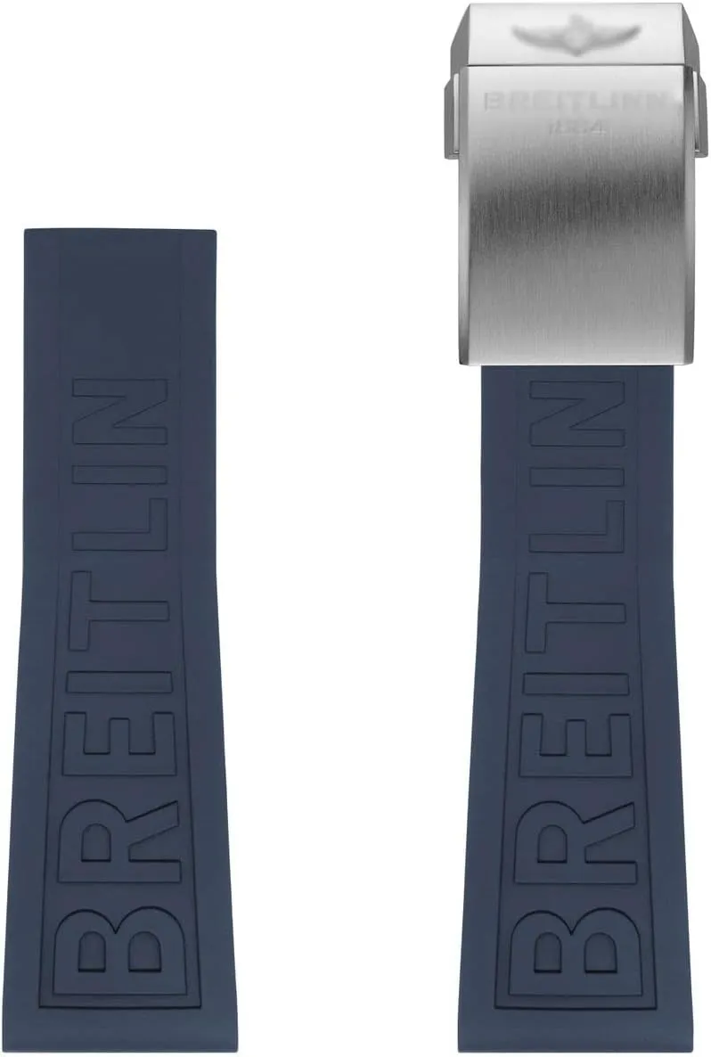 for Breitling Watchbands 22mm 24mm Rubber Watchband for Avenger NAVITIMER World Rubber Waterproof Soft Black Diver PRO Rubber Strap with Buckle