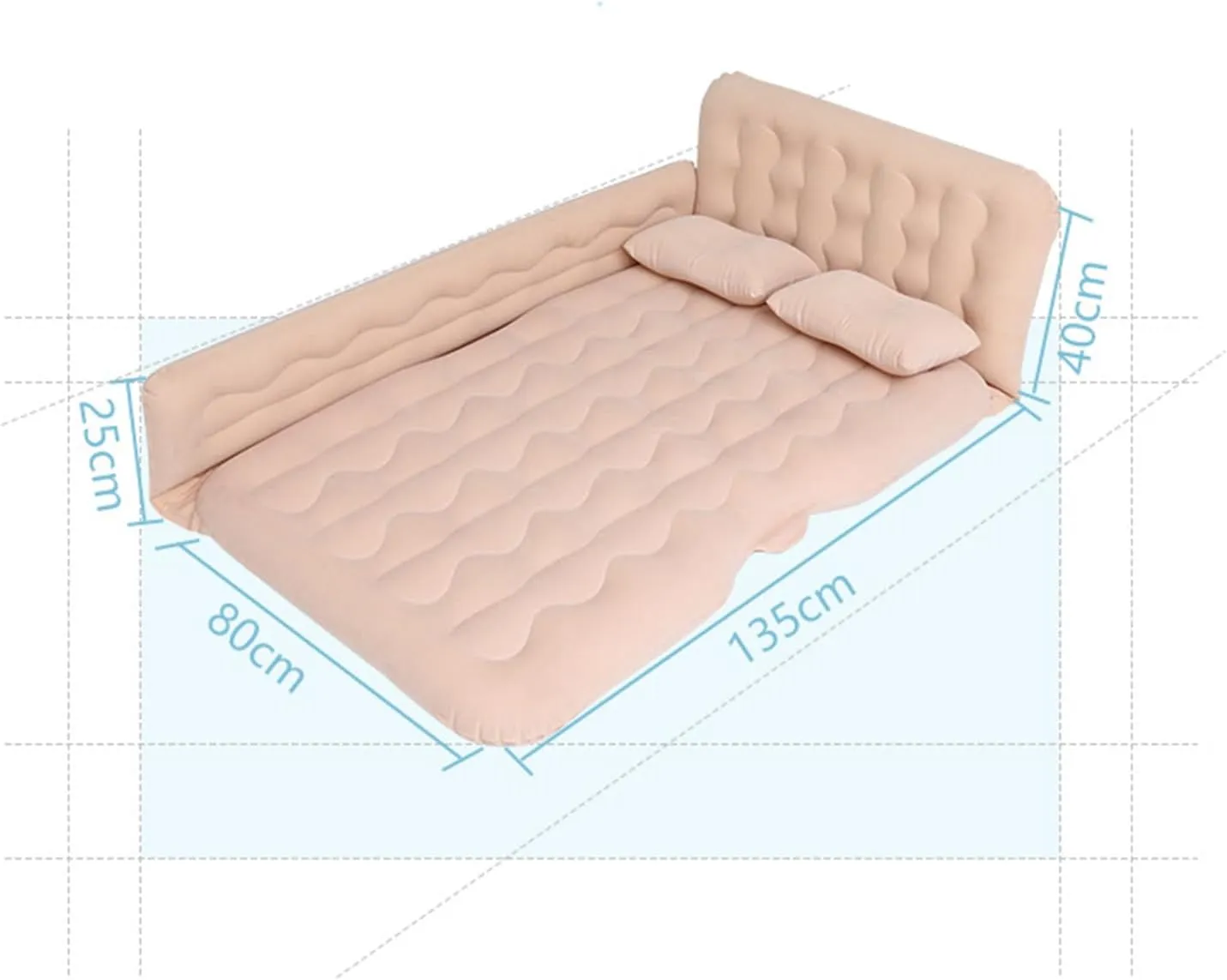for Chrysler Pacifica 2017 2018 2019 2020 2021 2022 2023 2024 Inflatable Car Air Mattress for Back Seat of Cars Camping Bed Portable Blow Up Mattress, Car Travel Mattress,C Black