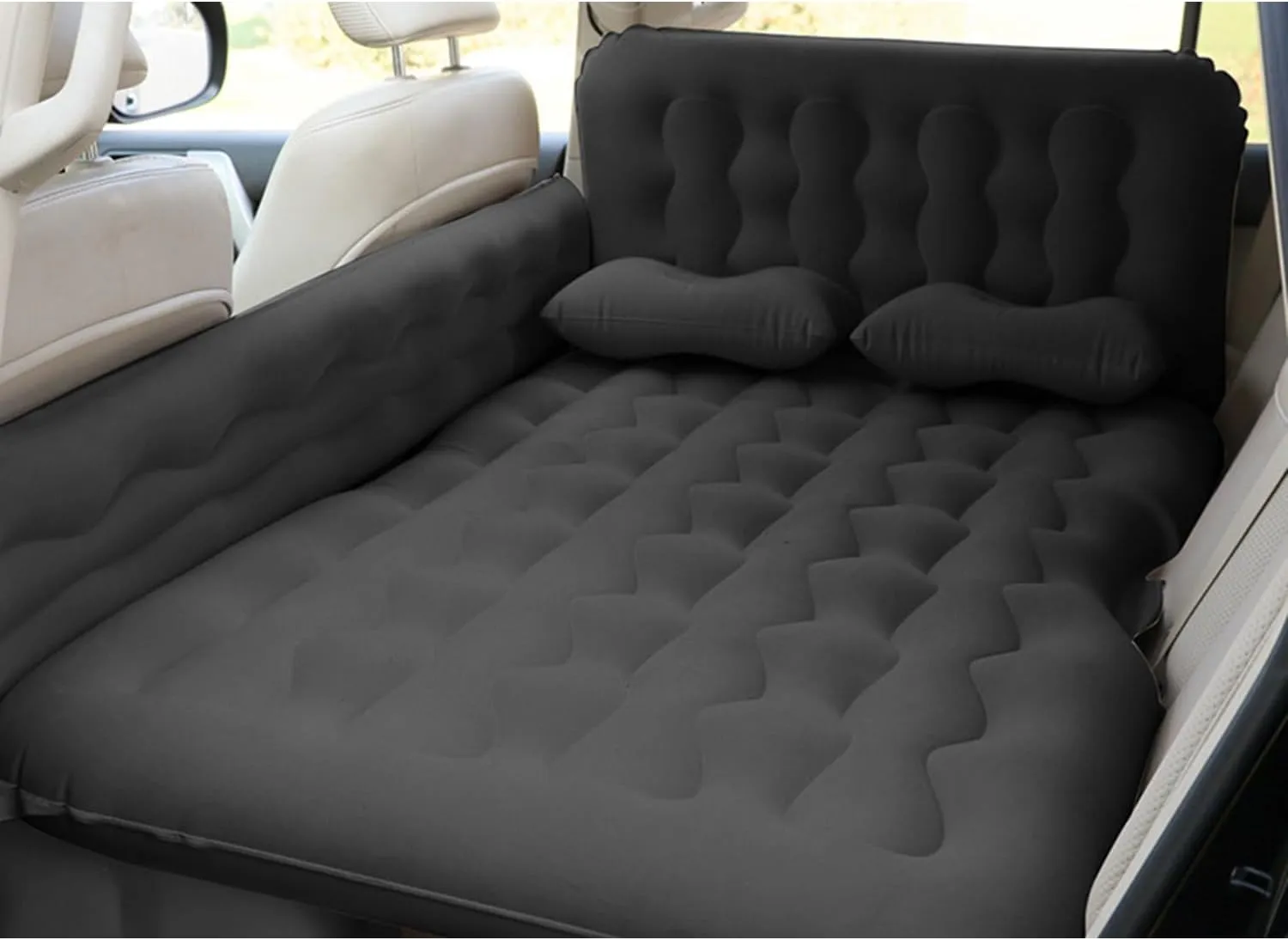 for Chrysler Pacifica 2017 2018 2019 2020 2021 2022 2023 2024 Inflatable Car Air Mattress for Back Seat of Cars Camping Bed Portable Blow Up Mattress, Car Travel Mattress,C Black