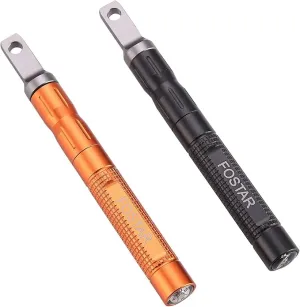 FOSTAR 2PCS Upgrade Ferro Rod Fire Starter，Replaceable Flint Fire Steel Rod, Great for Emergency Survival, Camping, Hiking, Bush-Craft, Hunting, Fishing, EDC, BBQ (Orange and Black)