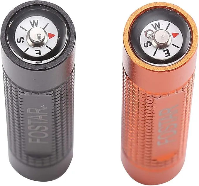 FOSTAR 2PCS Upgrade Ferro Rod Fire Starter，Replaceable Flint Fire Steel Rod, Great for Emergency Survival, Camping, Hiking, Bush-Craft, Hunting, Fishing, EDC, BBQ (Orange and Black)