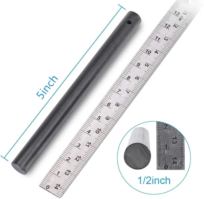FOSTAR 2PCS Upgrade Ferro Rod Flint Fire Starter, 1/2 Inch X 5 Inch Thick Fire Steel Rod with a Scraper Drilled A Lanyard Hole Perfect for Camping, Hiking, Survival