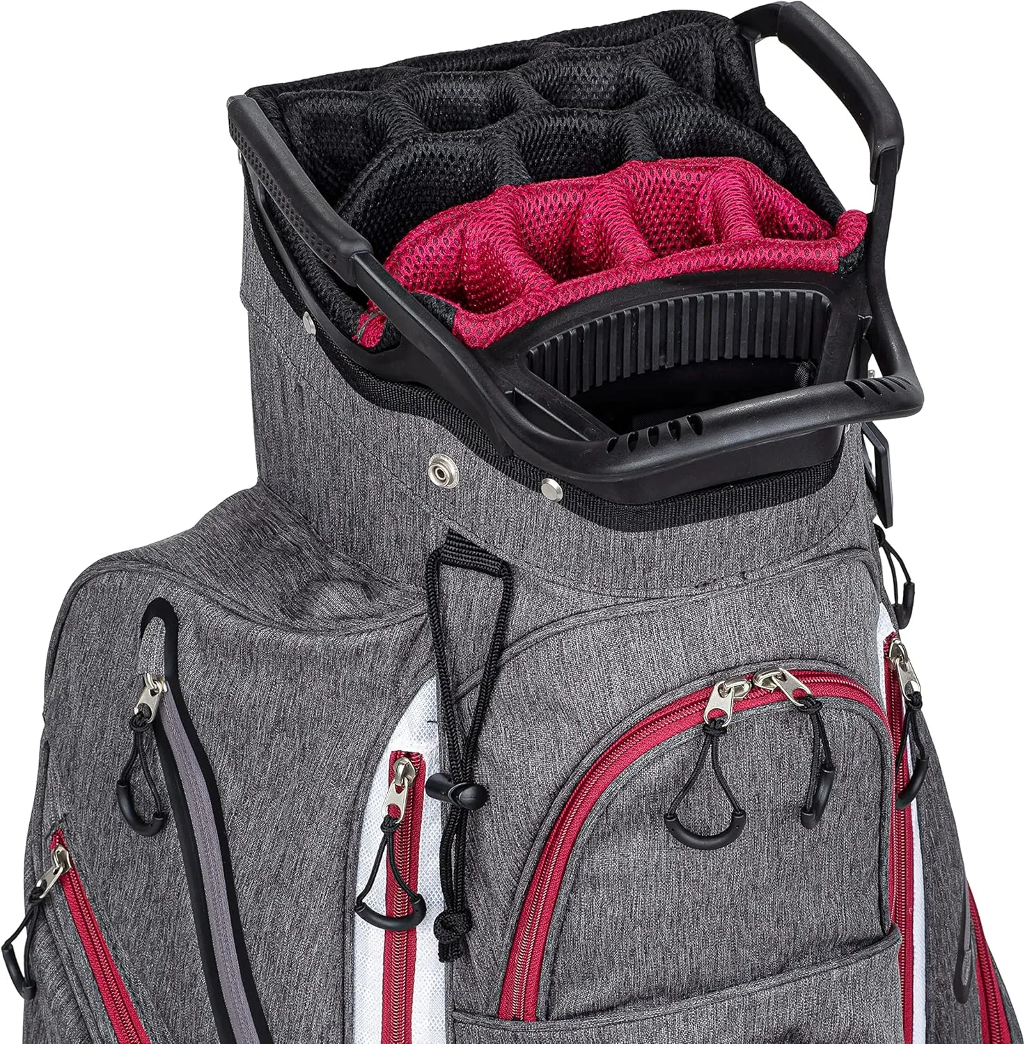 Founders Club Franklin Golf Push Cart Bag -Riding Cart Bag -Full Bag Rain Cover -Secure Push Cart Base -Light Weight -15 Way Full Length Divider-External Putter Tube-Embroidery Panel