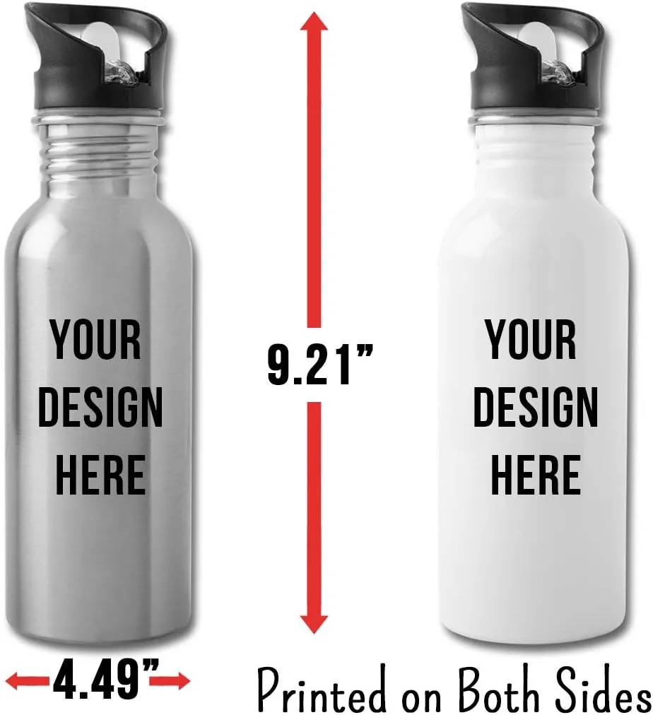 Funny Flight Engineer Water Bottle For Men Women New Job Gifts Appreciation 20 fl oz Bottle White