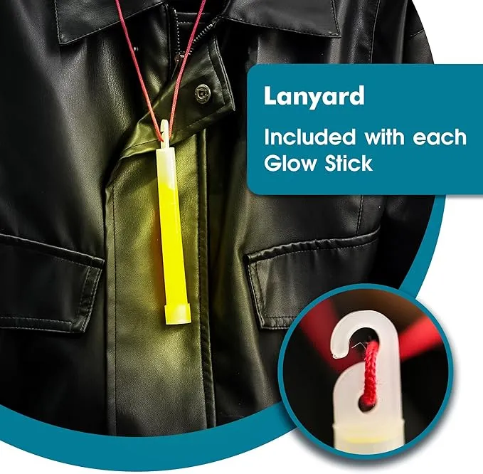 General Medi Survival Kit - 12 Ultra Bright Glow Sticks, Emergency Blanket, Survival Whistle - For Camping, Hiking, Outdoor, Survival Kit and More - Lasts Over 12 Hours