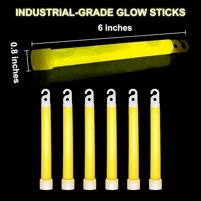 General Medi Survival Kit - 12 Ultra Bright Glow Sticks, Emergency Blanket, Survival Whistle - For Camping, Hiking, Outdoor, Survival Kit and More - Lasts Over 12 Hours