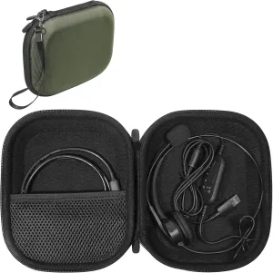 getgear Headset Case for Jabra Biz 1500, Evolve 65, 40 UC; Plantronics Voyager 104, Blackwire C5220, C3220, C225, Also for Mpow Pro, M5, M5 Pro, HC5, V5.0, TaoTronics, YAMAYN Headset (Green)