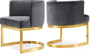 Gianna Grey Velvet Dining Chair