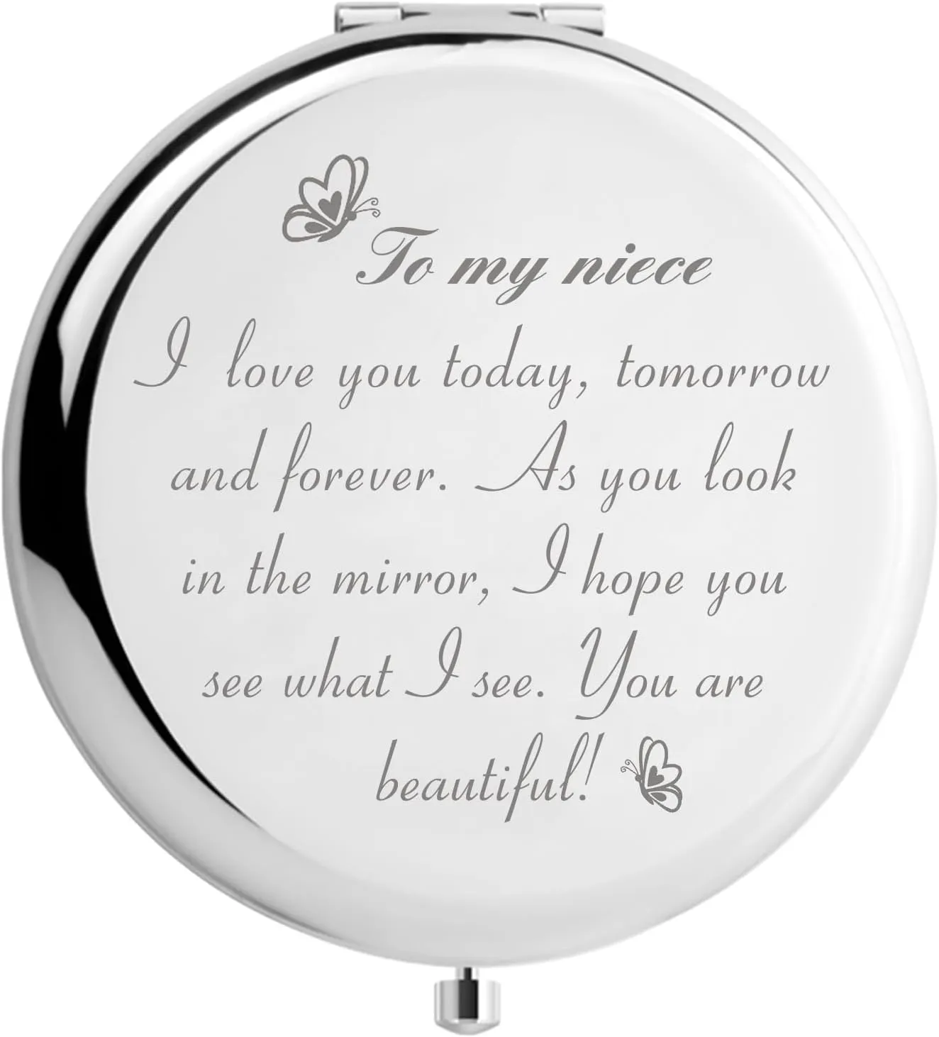 Gift for Niece from Aunt,to My Niece,Niece Birthday Gifts from Auntie Uncle Travel Mirror, Niece Graduation Gifts from Aunt (Beautiful Niece)