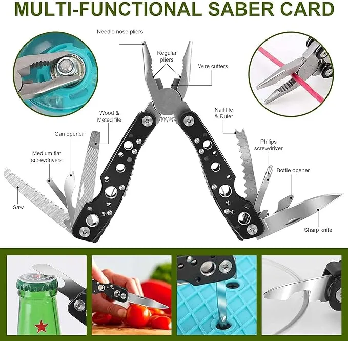 Gifts for Him Men Dad Christmas, Survival Kits, Emergency Survival Gear and Equipment, Cool Gadgets for Men Camping Fishing Hunting Outdoor
