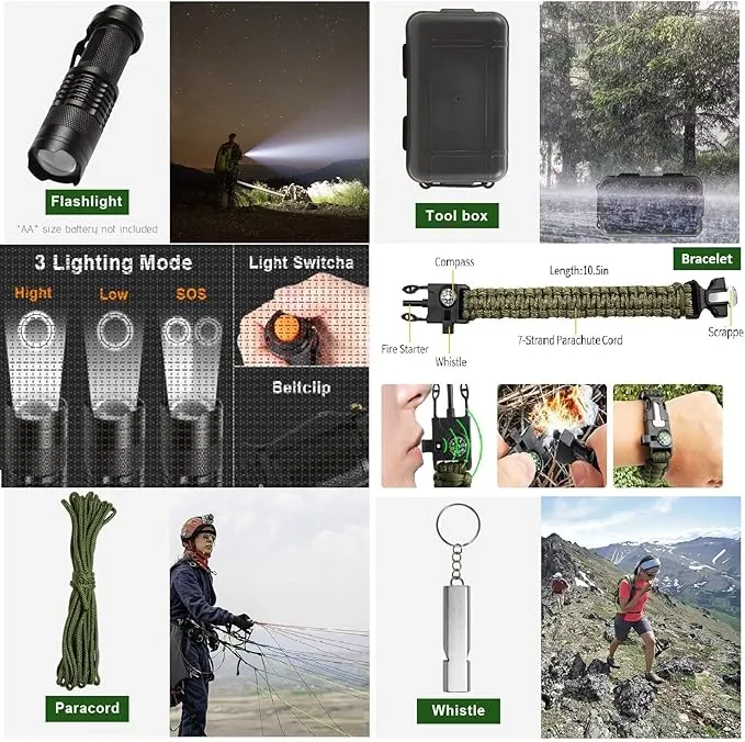 Gifts for Men Dad Him Husband Fathers Day - Survival Kit - Survival Gear and Equipment- Camping Accessories Cool Gadget Birthday Day Gifts for Men Husband Guy