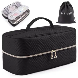 Hair Tools Travel Case - Black Dryer Bag, Large Case for Shark FlexStyle/SmoothStyle, Air Wrap Dryer & Curling Iron Organizer