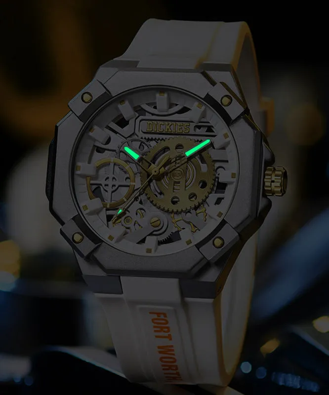Handmade Black Silicone Rubber Waterproof Luminous Watch