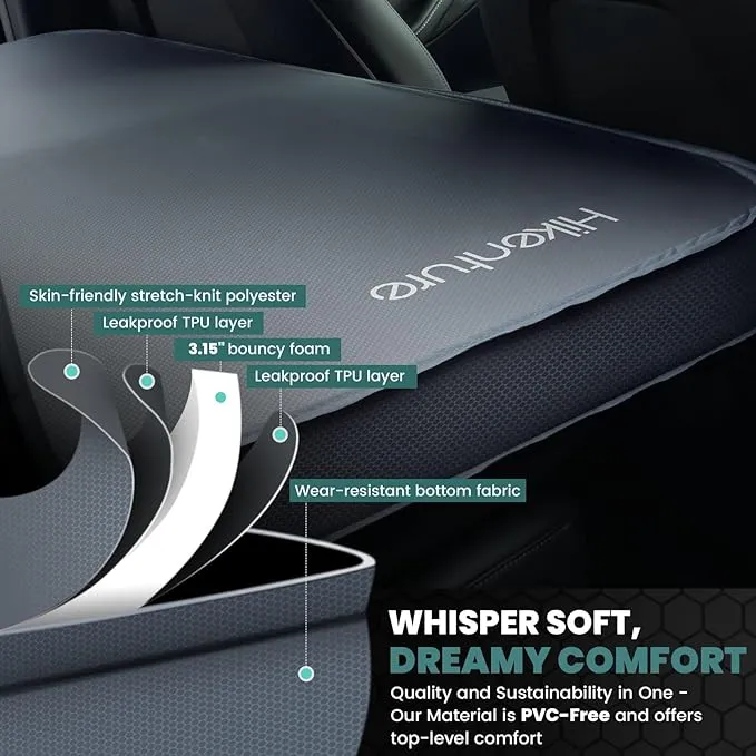 Hikenture Self Inflating Sleeping Pad for Tesla Model Y, Ultra Thick Car Camping Mattress Bed for Model Y, Insulated Double Sleeping Pad with Foam, R-Value 13 Camping Pad for All Season