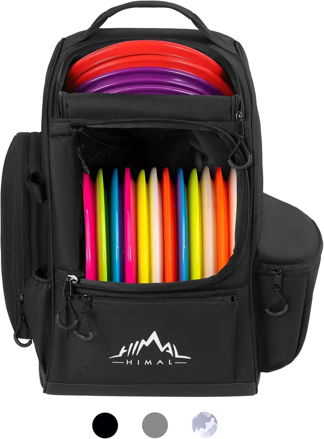 Himal Outdoors Disc Golf Bag with 30  Disc Capacity, Durable Disc Golf Backpack for Men Multiple Storage Pockets