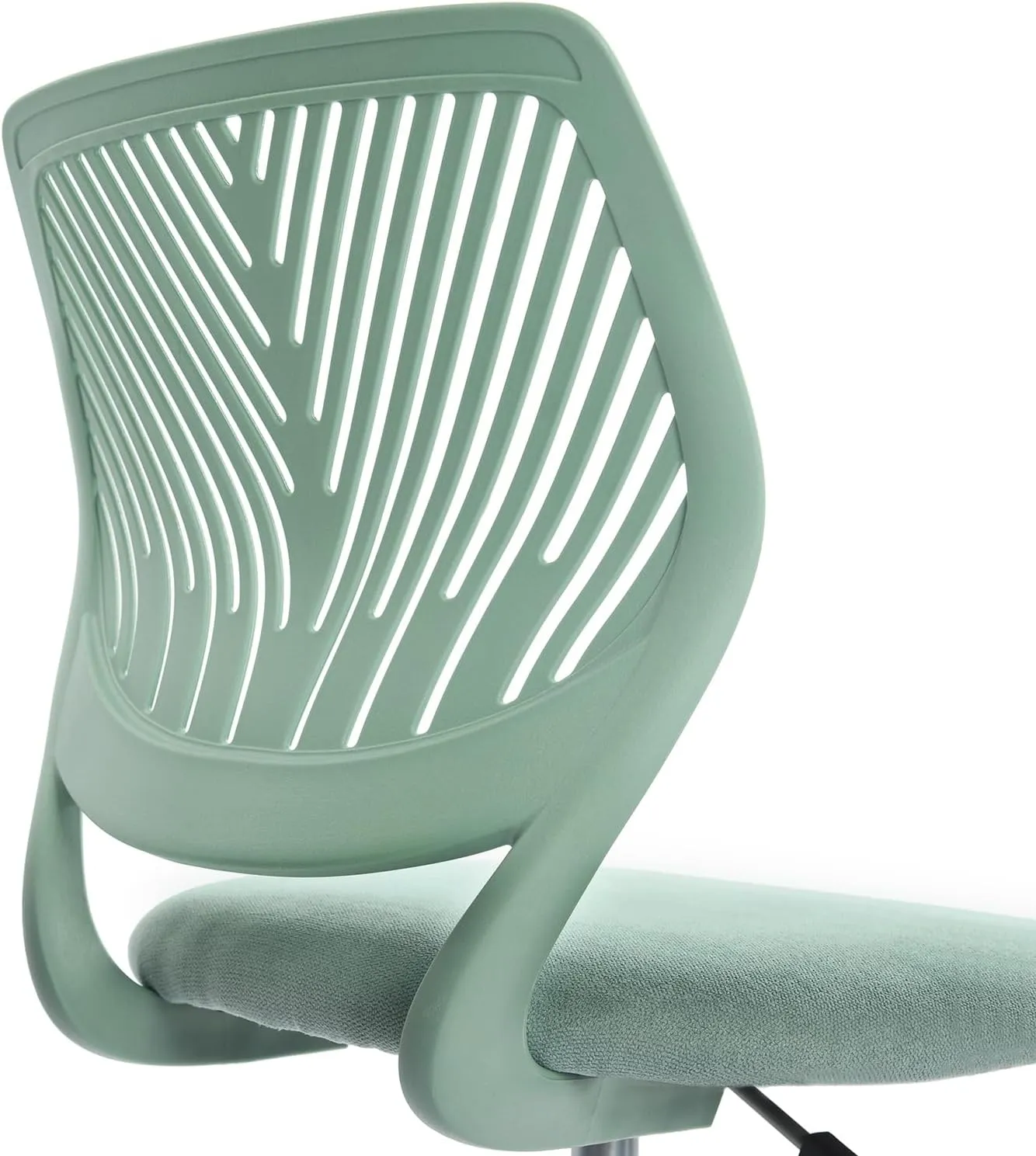 Homy Casa Armless Home Office Desk Chair, Colorful Task Chair with Soft Mesh Padded Cushion, Height Adjustable Swivel Study Computer Chair for for Girls Boys Teens (Green, 2PCS)