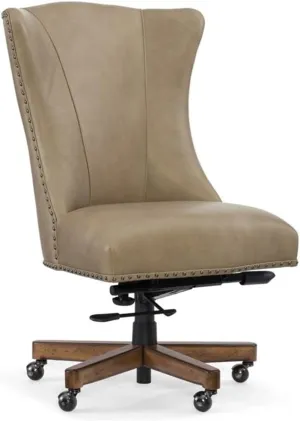 Hooker Furniture Lynn Leather Home Office Chair in Beige
