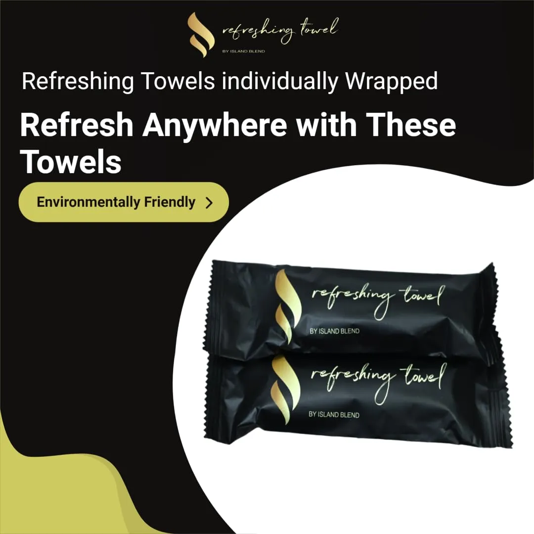 Hummingbird KISS Island Blend Moist Microfiber Towelettes (Pack of 25, Unscented)