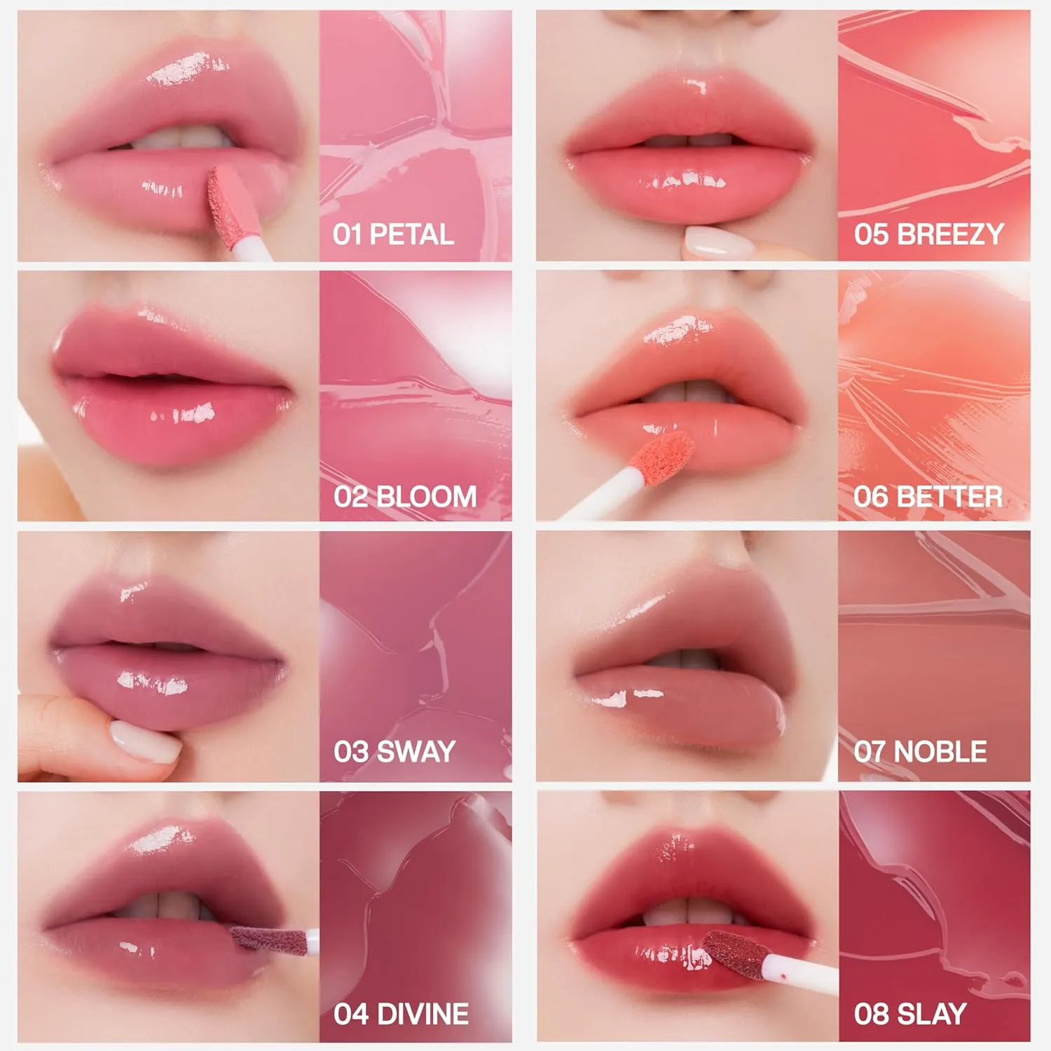 Icy Glow Lip Tint – Vegan Collagen, No-Stain, Hydrating Gloss, (K-Beauty) Makeup, Red & Tinted Shades (03 SWAY, 0.18 Fl oz)