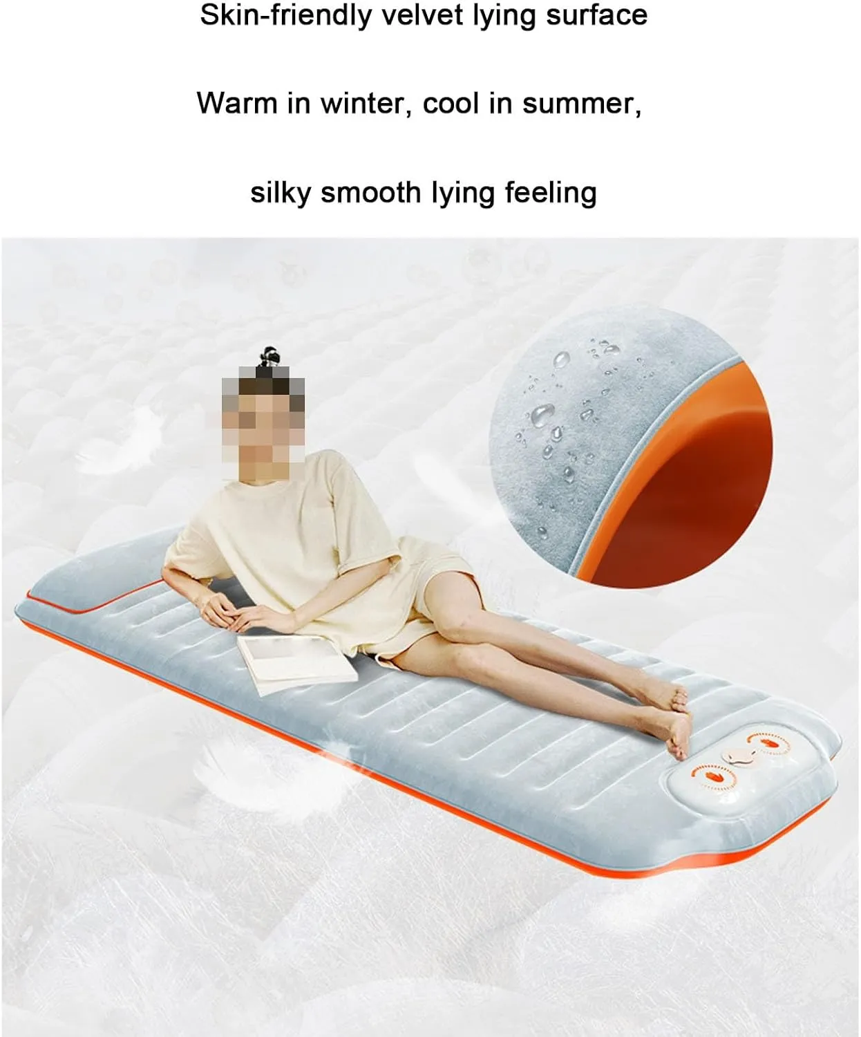 Inflatable Mattress, Outdoor Tent air Mattress, Portable Automatic Single Sofa Camping Folding Sleeping mat, 75.2inx39.8inx4.7in, Sky Blue, 1654981